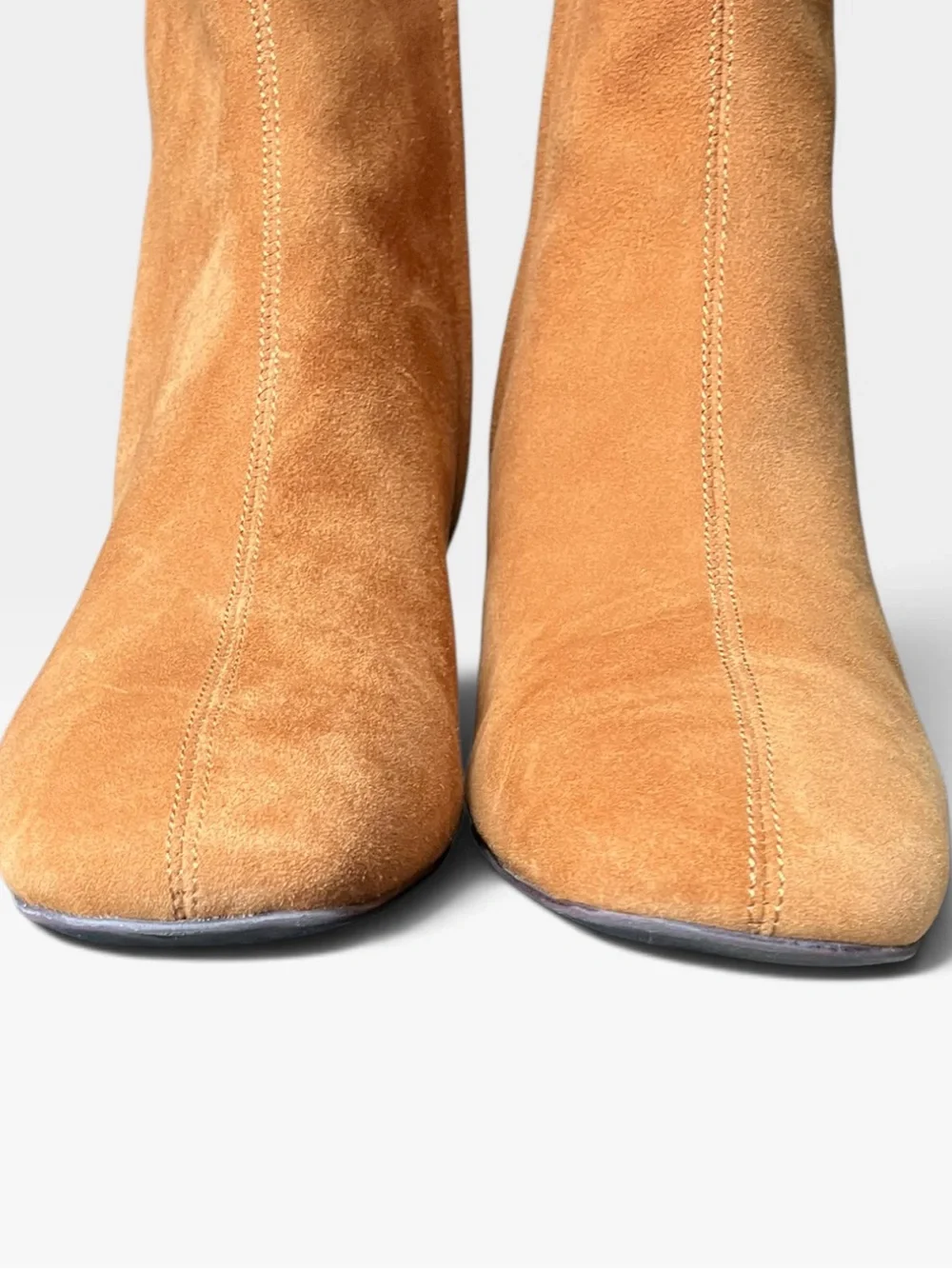 Sam Edelman Paige Ankle Boots Block Heel Suede Spiced Pecan Women’s 9